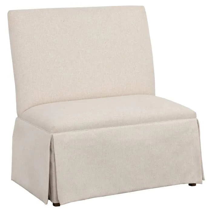 Fairfield Furniture 1271-36-T Straight Back Skirted Armless Banquette 36", with Legs in Tobacco Finish Fairfield Furniture 1271-36-T Straight Back Skirted Armless Banquette 36", with Legs in Tobacco Finish