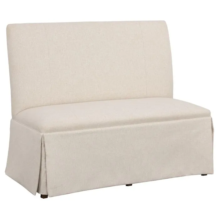Fairfield Furniture 1271-48-T Straight Back Skirted Armless Banquette 48″, with Legs in Tobacco Finish