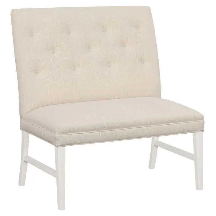 Fairfield Furniture 1272-36-L Straight Back Armless Banquette 36″, with Legs in Linen Finish with buttons