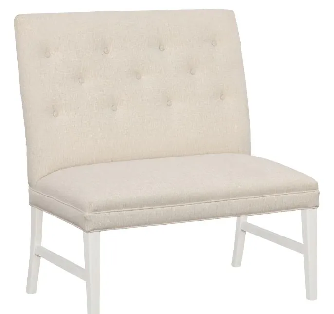 Fairfield Furniture 1272-36-L Straight Back Armless Banquette 36", with Legs in Linen Finish with buttons Fairfield Furniture 1272-36-L Straight Back Armless Banquette 36", with Legs in Linen Finish with buttons