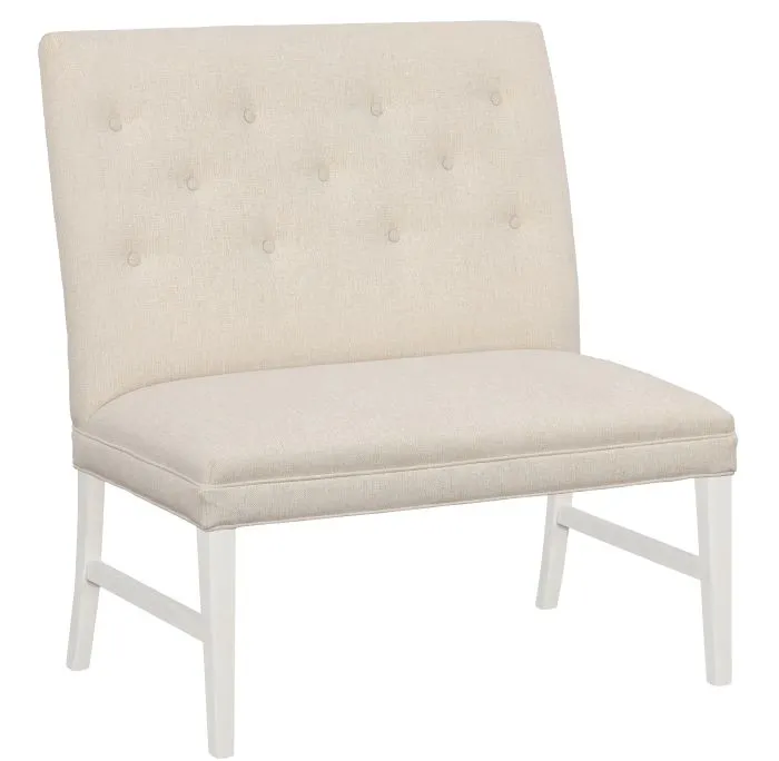 Fairfield Furniture 1272-36-L Straight Back Armless Banquette 36", with Legs in Linen Finish with buttons Fairfield Furniture 1272-36-L Straight Back Armless Banquette 36", with Legs in Linen Finish with buttons