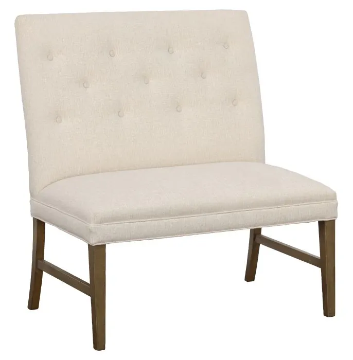 Fairfield Furniture 1272-36-M Straight Back Armless Banquette 36", with Legs in Mica Finish with buttons Fairfield Furniture 1272-36-M Straight Back Armless Banquette 36", with Legs in Mica Finish with buttons