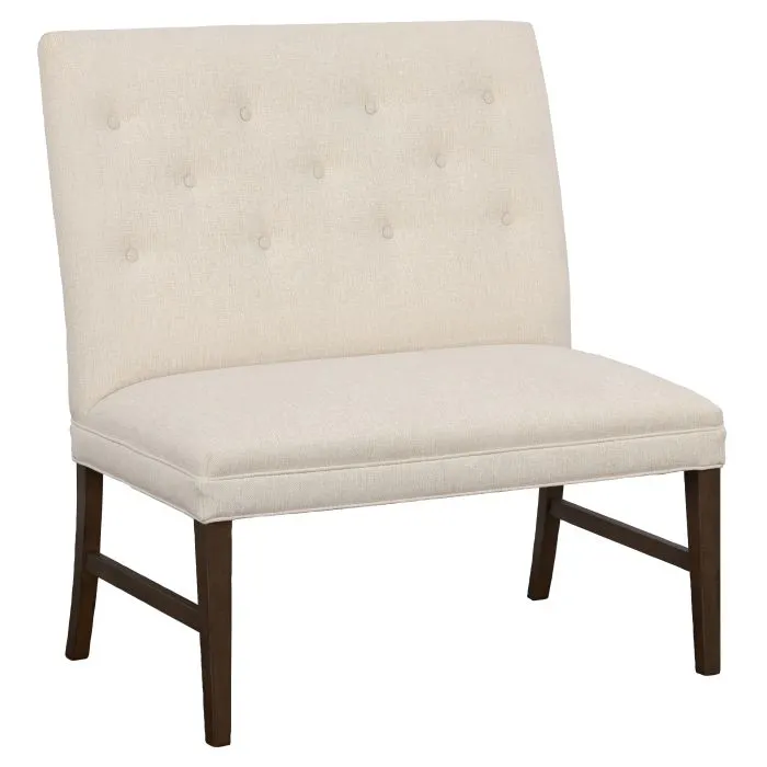 Fairfield Furniture 1272-36-T Straight Back Armless Banquette 36″, with Legs in Tobacco Finish with buttons