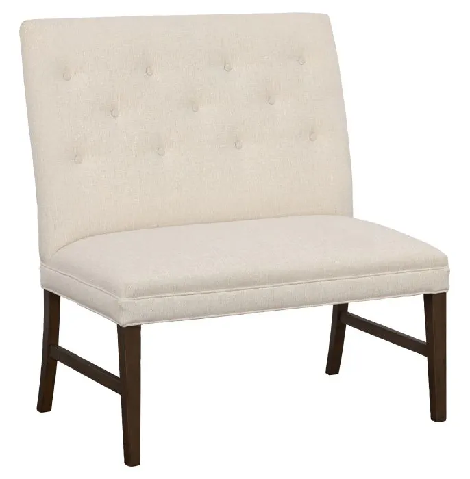 Fairfield Furniture 1272-36-T Straight Back Armless Banquette 36", with Legs in Tobacco Finish with buttons Fairfield Furniture 1272-36-T Straight Back Armless Banquette 36", with Legs in Tobacco Finish with buttons