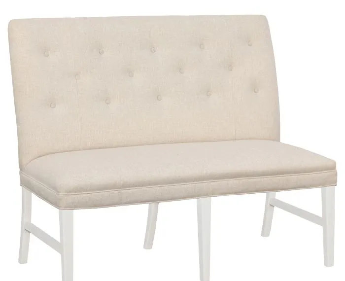 Fairfield Furniture 1272-48-L Straight Back Armless Banquette 48", with Legs in Linen Finish with buttons Fairfield Furniture 1272-48-L Straight Back Armless Banquette 48", with Legs in Linen Finish with buttons