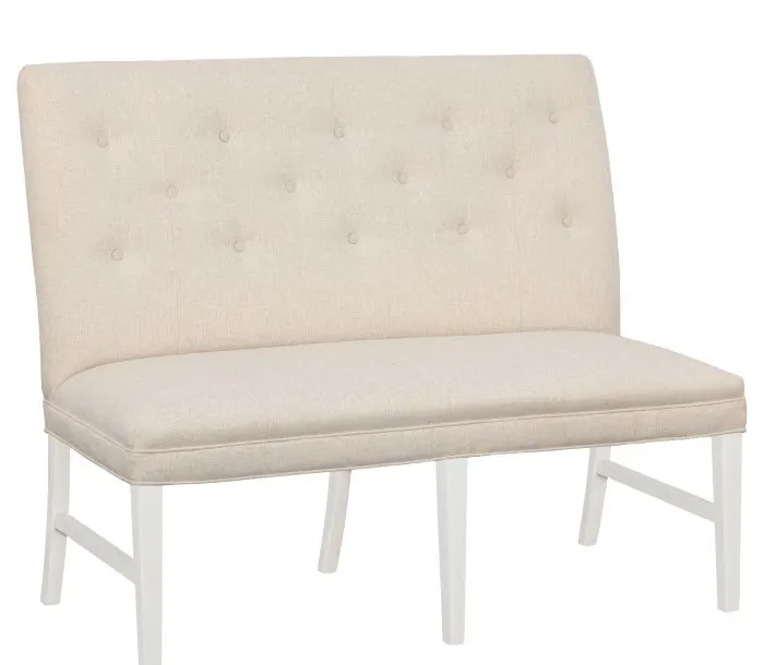 Fairfield Furniture 1272-48-L Straight Back Armless Banquette 48", with Legs in Linen Finish with buttons Fairfield Furniture 1272-48-L Straight Back Armless Banquette 48", with Legs in Linen Finish with buttons