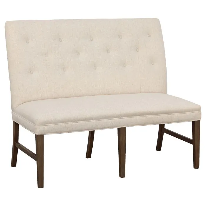 Fairfield Furniture 1272-48-M Straight Back Armless Banquette 48″, with Legs in Mica Finish with buttons