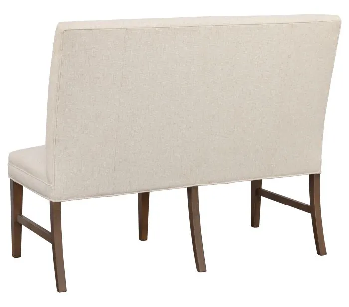 Fairfield Furniture 1272-48-M Straight Back Armless Banquette 48", with Legs in Mica Finish with buttons Fairfield Furniture 1272-48-M Straight Back Armless Banquette 48", with Legs in Mica Finish with buttons