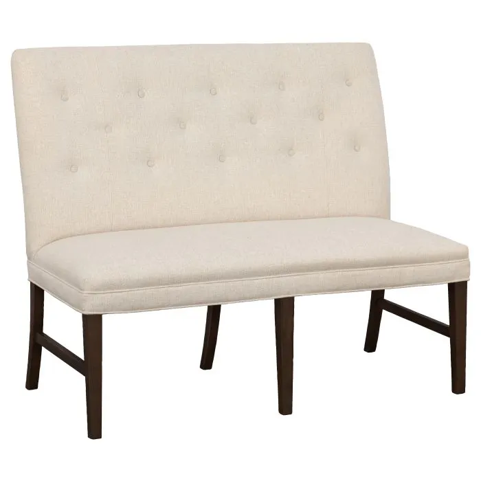 Fairfield Furniture 1272-48-T Straight Back Armless Banquette 48″, with Legs in Tobacco Finish with buttons