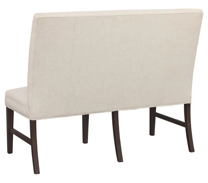 Fairfield Furniture 1272-48-T Straight Back Armless Banquette 48", with Legs in Tobacco Finish with buttons Fairfield Furniture 1272-48-T Straight Back Armless Banquette 48", with Legs in Tobacco Finish with buttons