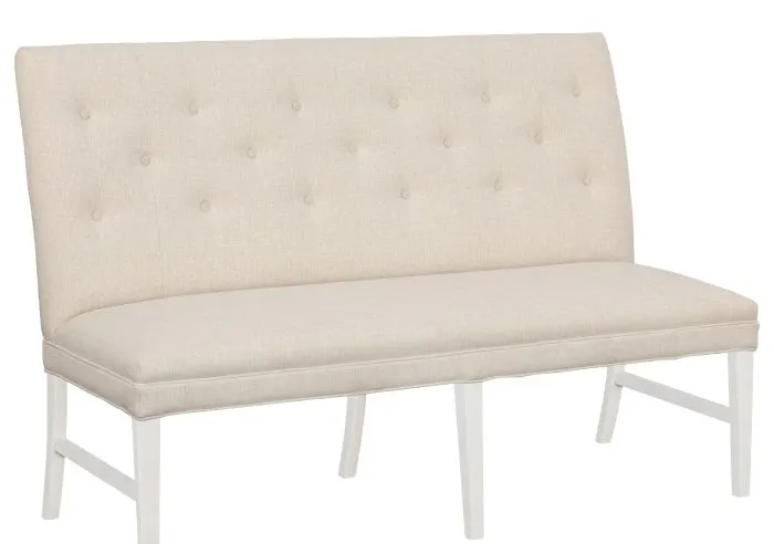 Fairfield Furniture 1272-60-L Straight Back Armless Banquette 60", with Legs in Linen Finish with buttons Fairfield Furniture 1272-60-L Straight Back Armless Banquette 60", with Legs in Linen Finish with buttons