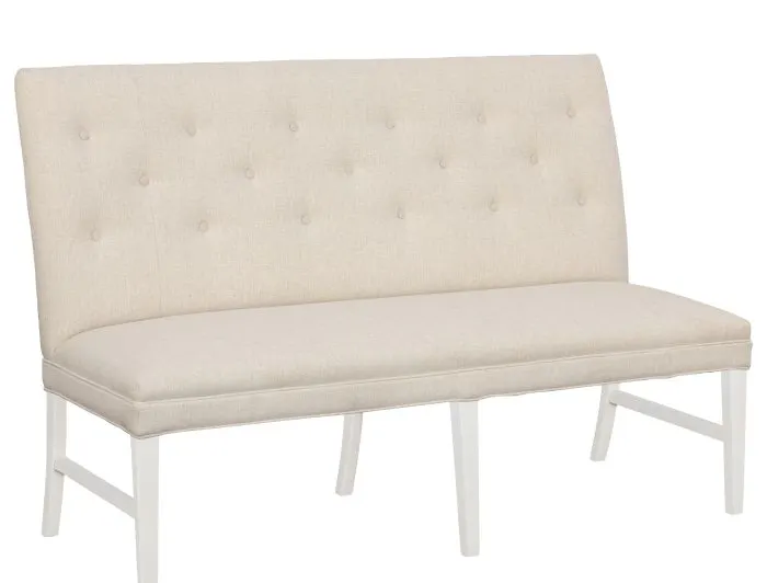 Fairfield Furniture 1272-60-L Straight Back Armless Banquette 60", with Legs in Linen Finish with buttons Fairfield Furniture 1272-60-L Straight Back Armless Banquette 60", with Legs in Linen Finish with buttons