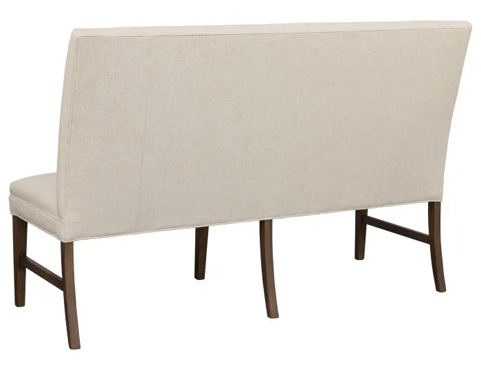 Fairfield Furniture 1272-60-M Straight Back Armless Banquette 60", with Legs in Mica Finish with buttons Fairfield Furniture 1272-60-M Straight Back Armless Banquette 60", with Legs in Mica Finish with buttons
