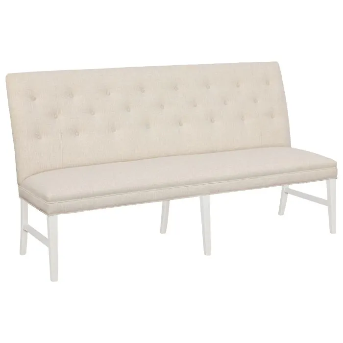 Fairfield Furniture 1272-72-L Straight Back Armless Banquette 72″, with Legs in Linen Finish with buttons