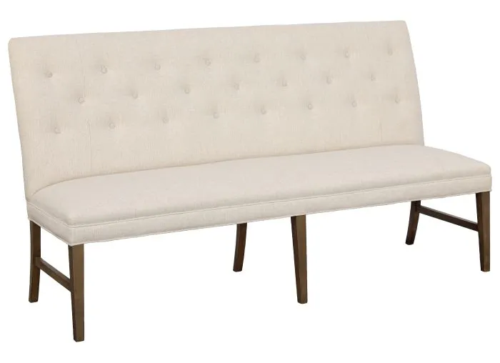 Fairfield Furniture 1272-72-M Straight Back Armless Banquette 72", with Legs in Mica Finish with buttons Fairfield Furniture 1272-72-M Straight Back Armless Banquette 72", with Legs in Mica Finish with buttons