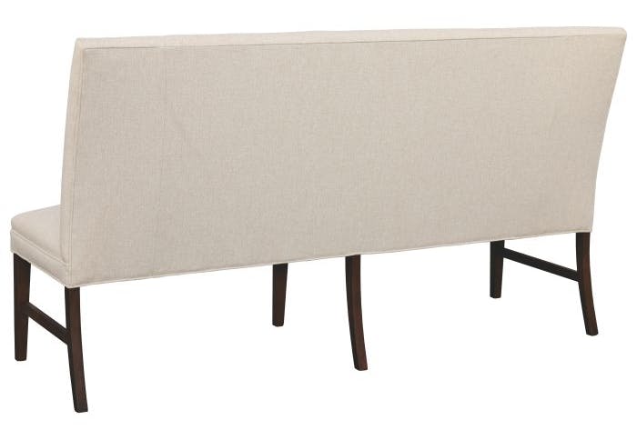 Fairfield Furniture 1272-72-T Straight Back Armless Banquette 72", with Legs in Tobacco Finish with buttons Fairfield Furniture 1272-72-T Straight Back Armless Banquette 72", with Legs in Tobacco Finish with buttons
