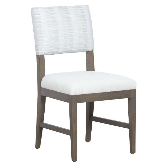 Fairfield Furniture L-1300-05-M Silas Side Chair, Leather, Mica Finish