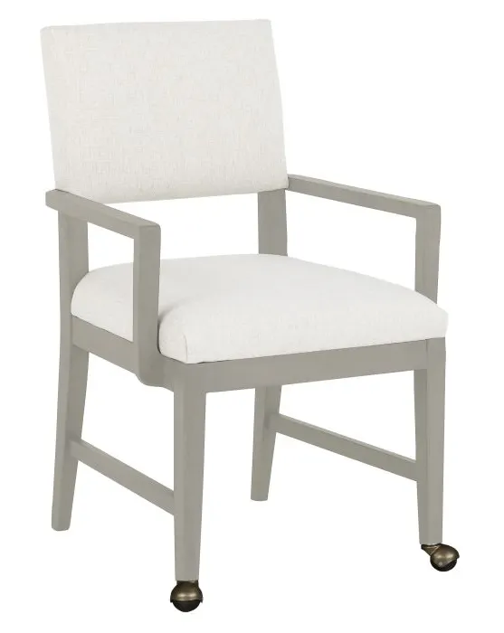 Fairfield Furniture 1304-A2-S Conroy Arm Chair, with Two front casters, Sheer Dove Finish Fairfield Furniture 1304-A2-S Conroy Arm Chair, with Two front casters, Sheer Dove Finish