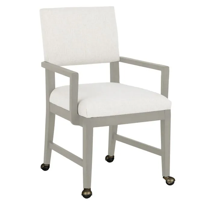 Fairfield Furniture 1304-A4-S Conroy Arm Chair, with Four casters, Sheer Dove Finish