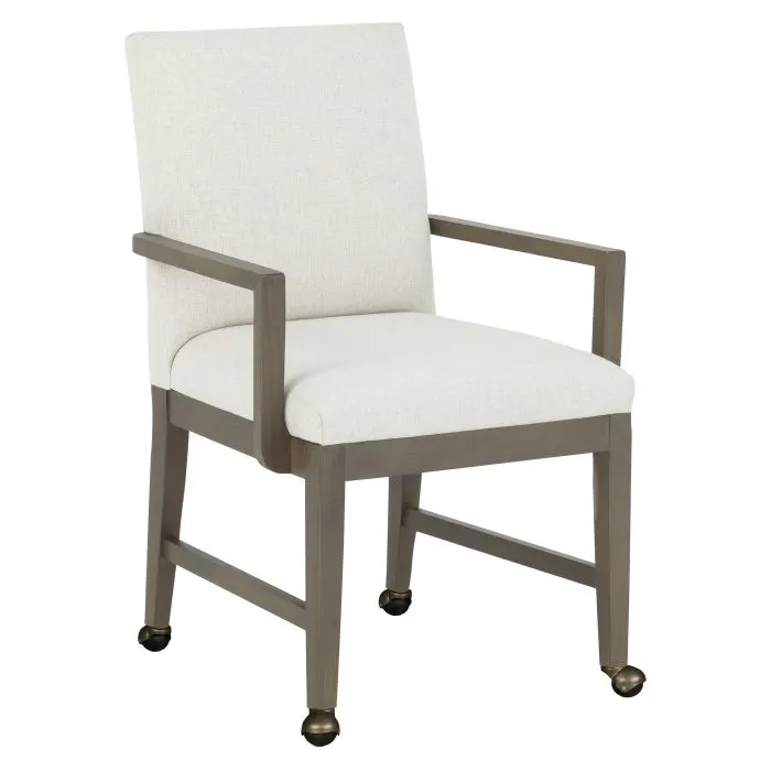 Fairfield Furniture 1305-A4-M, Bennett Arm Chair with Four casters, Mica Finish
