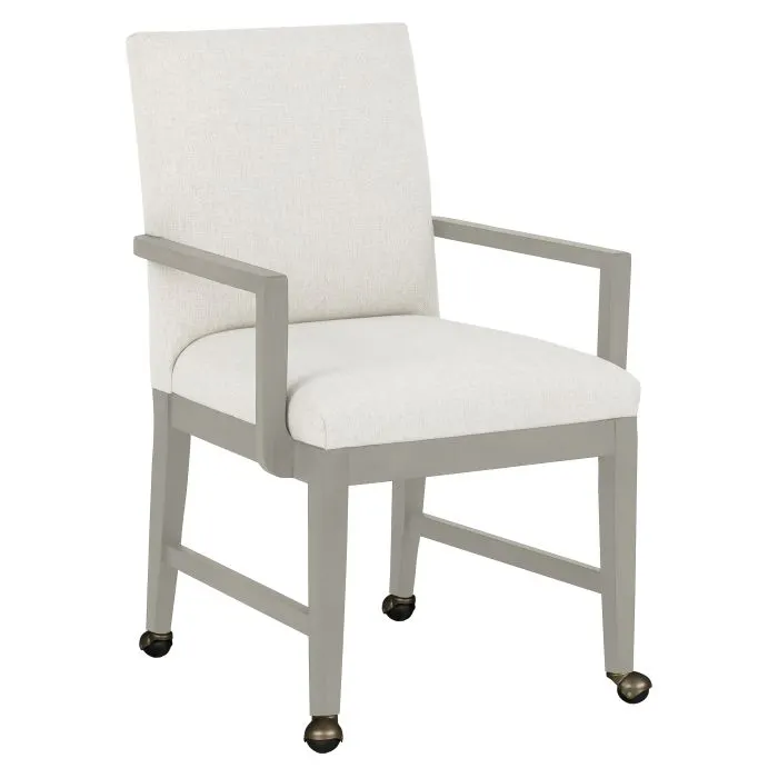 Fairfield Furniture 1305-A4-S Bennett Arm Chair, with Four casters, Sheer Dove Finish