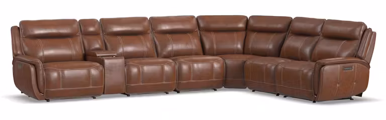 Flexsteel Furniture 1341-SECTPH Swift Power Reclining Sectional with Power Headrests and Lumbar Flexsteel Furniture 1341-SECTPH Swift Power Reclining Sectional with Power Headrests and Lumbar