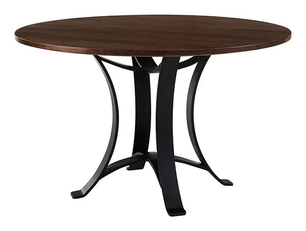 Artisan and Post 150-048-200 Crafted Cherry 48 Inch Round Table with Metal Base Dark Cherry Finish Artisan and Post 150-048-200 Crafted Cherry 48 Inch Round Table with Metal Base Dark Cherry Finish
