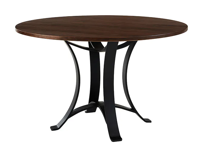 Artisan and Post 150-048-200 Crafted Cherry 48 Inch Round Table with Metal Base Dark Cherry Finish Artisan and Post 150-048-200 Crafted Cherry 48 Inch Round Table with Metal Base Dark Cherry Finish