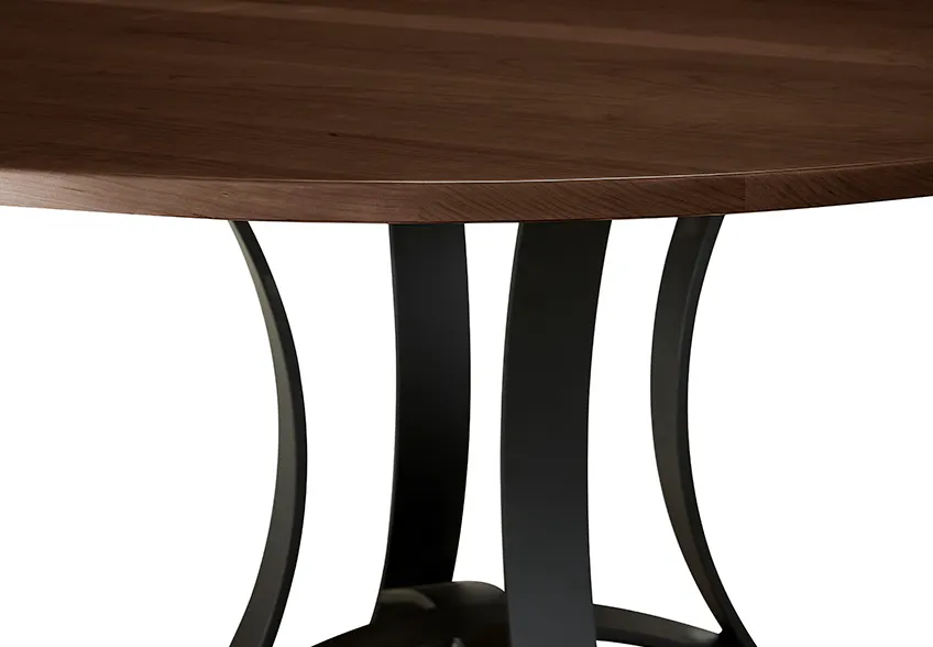 Artisan and Post 150-060-200 Crafted Cherry 60 Inch Round Table with Metal Base Dark Cherry Finish Artisan and Post 150-060-200 Crafted Cherry 60 Inch Round Table with Metal Base Dark Cherry Finish