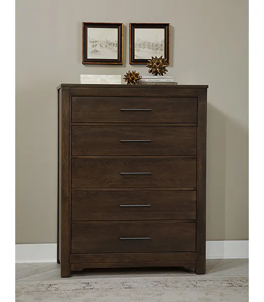 Artisan and Post 150-115 Crafted Cherry 5 Drawer Chest Dark Cherry Finish Artisan and Post 150-115 Crafted Cherry 5 Drawer Chest Dark Cherry Finish