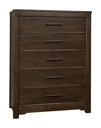 Artisan and Post 150-115 Crafted Cherry 5 Drawer Chest Dark Cherry Finish Artisan and Post 150-115 Crafted Cherry 5 Drawer Chest Dark Cherry Finish
