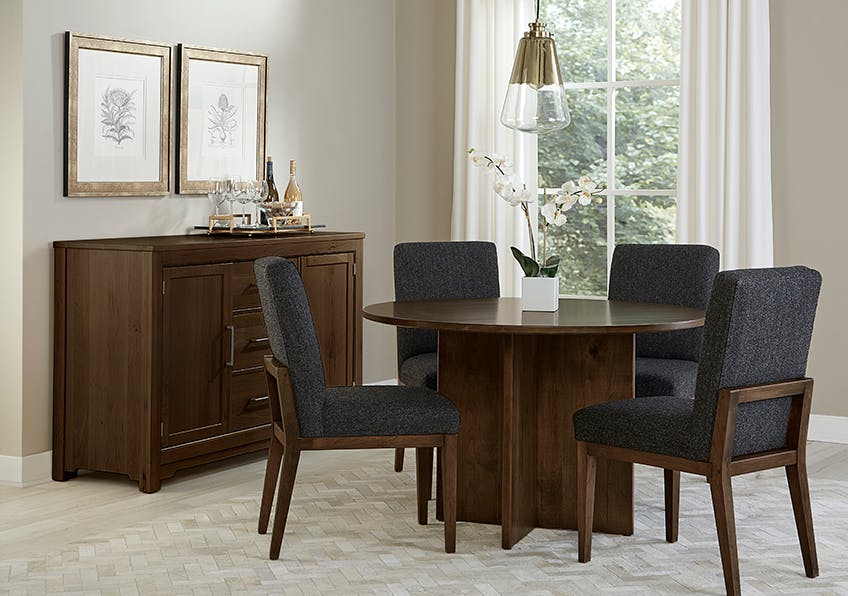 Artisan and Post 150-030E Crafted Cherry Upholstered Side Chair Dark Cherry Finish Artisan and Post 150-030E Crafted Cherry Upholstered Side Chair Dark Cherry Finish