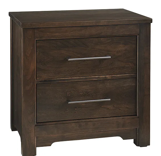 Artisan and Post 150-227 Crafted Cherry 2 Drawer Nightstand Dark Cherry Finish Artisan and Post 150-227 Crafted Cherry 2 Drawer Nightstand Dark Cherry Finish