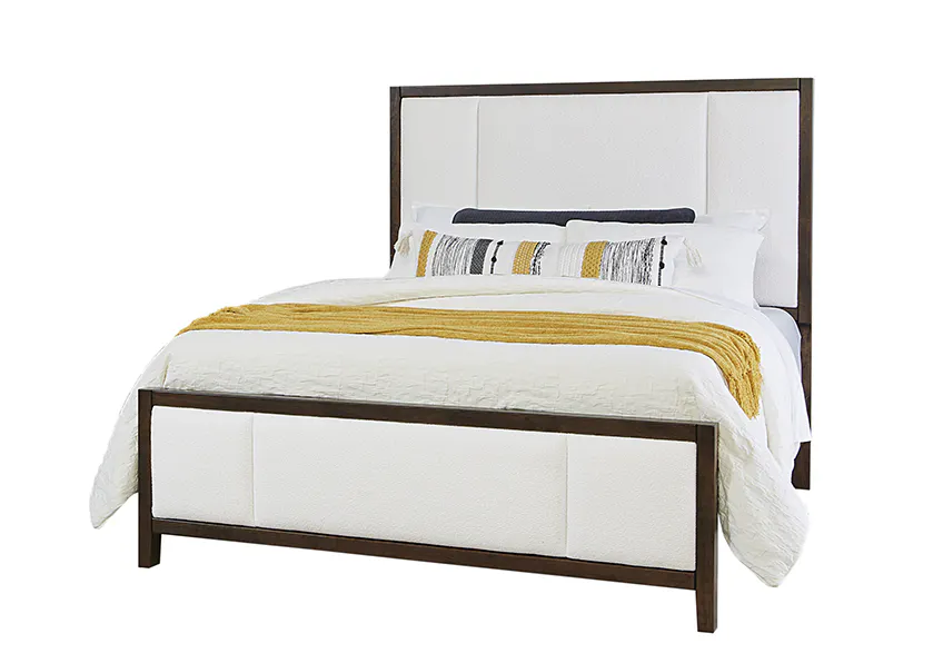Artisan and Post 150-661-166-944-MS2 Crafted Cherry Erin’s California King Upholstered Bed Dark Cherry Finish
