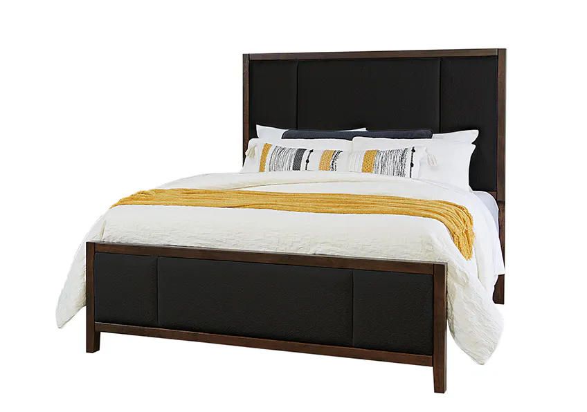 Artisan and Post 150-662-266-944-MS2 Crafted Cherry Erin’s California King Upholstered Bed Dark Cherry Finish