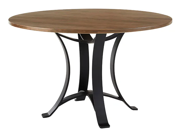 Artisan and Post 151-048-200 Crafted Cherry 48 Inch Round Table with Metal Base Medium Cherry Finish Artisan and Post 151-048-200 Crafted Cherry 48 Inch Round Table with Metal Base Medium Cherry Finish