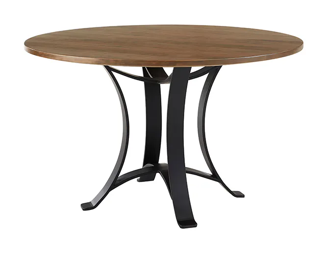 Artisan and Post 151-048-200 Crafted Cherry 48 Inch Round Table with Metal Base Medium Cherry Finish Artisan and Post 151-048-200 Crafted Cherry 48 Inch Round Table with Metal Base Medium Cherry Finish