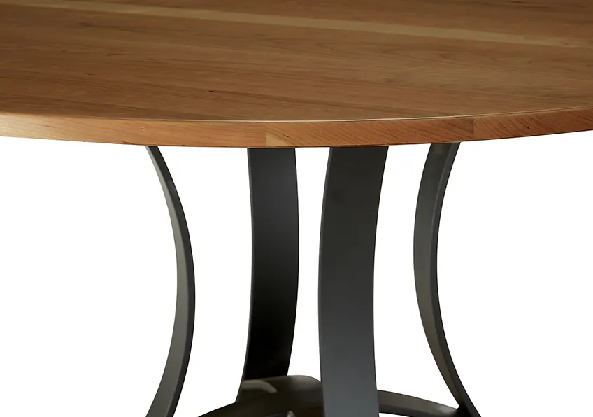 Artisan and Post 151-060-200 Crafted Cherry 60 Inch Round Table with Metal Base Medium Cherry Finish Artisan and Post 151-060-200 Crafted Cherry 60 Inch Round Table with Metal Base Medium Cherry Finish