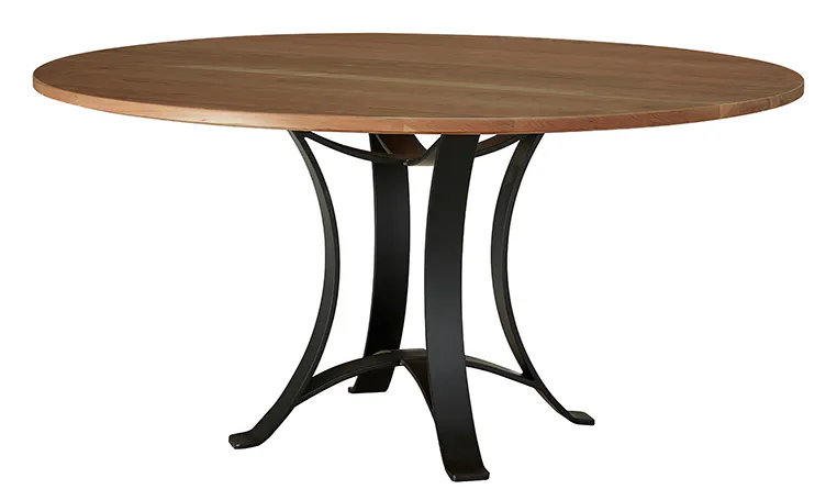 Artisan and Post 151-060-200 Crafted Cherry 60 Inch Round Table with Metal Base Medium Cherry Finish Artisan and Post 151-060-200 Crafted Cherry 60 Inch Round Table with Metal Base Medium Cherry Finish