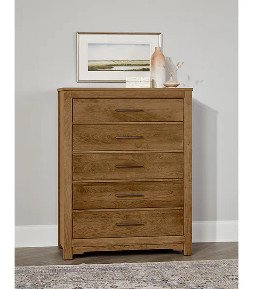 Artisan and Post 151-115 Crafted Cherry 5 Drawer Chest Medium Cherry Finish Artisan and Post 151-115 Crafted Cherry 5 Drawer Chest Medium Cherry Finish