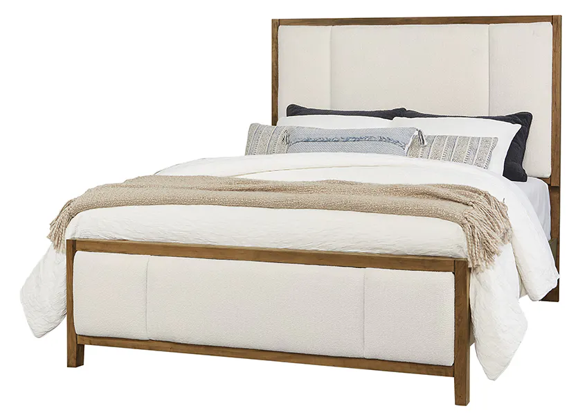 Artisan and Post 151-661-166-944-MS2 Crafted Cherry Erin’s California King Upholstered Bed Medium Cherry Finish