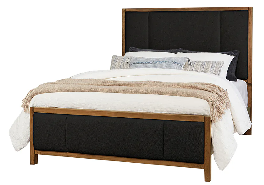 Artisan and Post 151-662-266-944-MS2 Crafted Cherry Erin’s California King Upholstered Bed Medium Cherry Finish