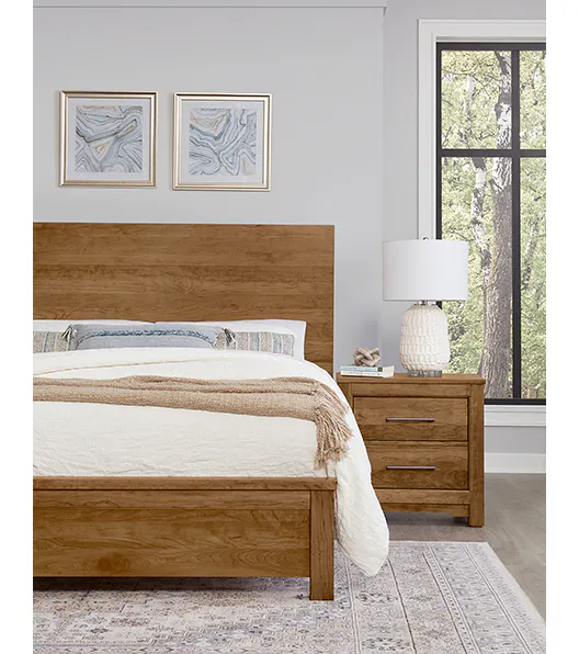 Artisan and Post 151-669-966-933-MS2 Crafted Cherry Ben's King Plank Bed Medium Cherry Finish Artisan and Post 151-669-966-933-MS2 Crafted Cherry Ben's King Plank Bed Medium Cherry Finish