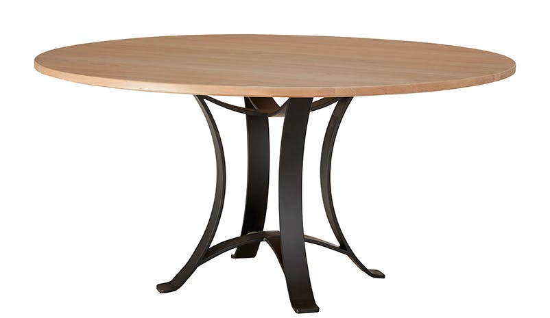 Artisan and Post 154-060-200 Crafted Cherry 60 Inch Round Table with Metal Base Bleached Cherry Finish Artisan and Post 154-060-200 Crafted Cherry 60 Inch Round Table with Metal Base Bleached Cherry Finish
