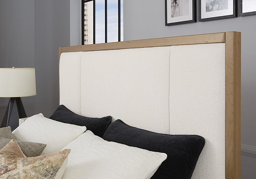 Artisan and Post 154-661-166-933-MS2 Crafted Cherry Erin's King Upholstered Bed Bleached Cherry Finish Artisan and Post 154-661-166-933-MS2 Crafted Cherry Erin's King Upholstered Bed Bleached Cherry Finish