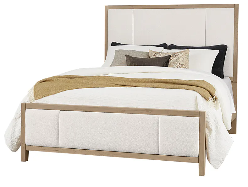 Artisan and Post 154-661-166-933-MS2 Crafted Cherry Erin's King Upholstered Bed Bleached Cherry Finish Artisan and Post 154-661-166-933-MS2 Crafted Cherry Erin's King Upholstered Bed Bleached Cherry Finish