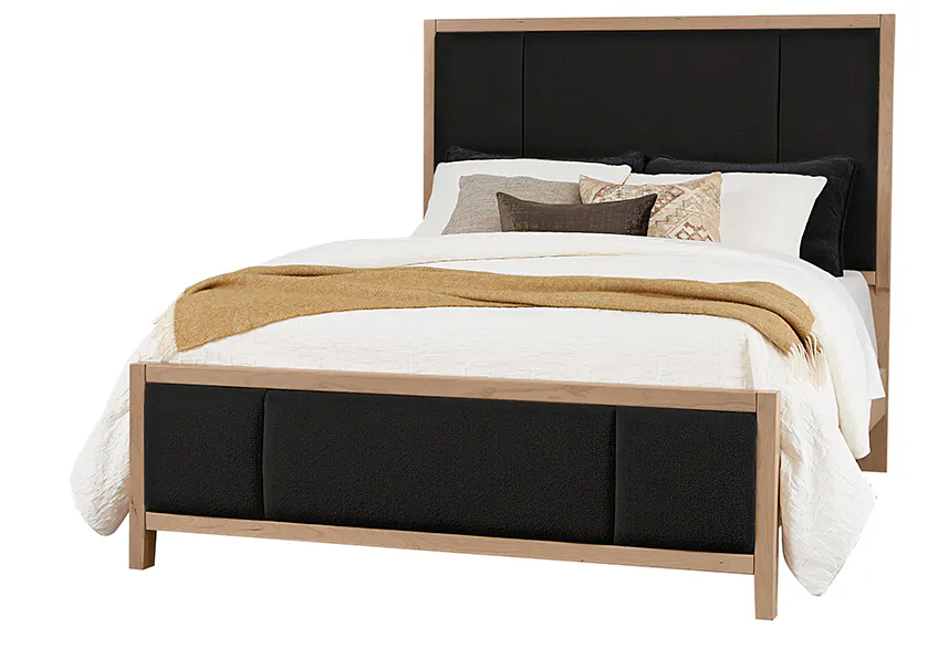 Artisan and Post 154-662-266-944-MS2 Crafted Cherry Erin’s California King Upholstered Bed Bleached Cherry Finish