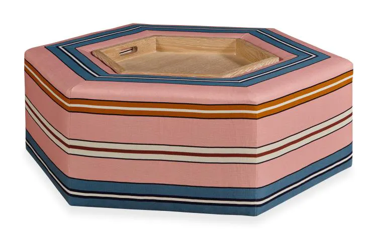 Highland House 1570-46C Menil Cocktail Ottoman - Oak Tray & Casters Highland House 1570-46C Menil Cocktail Ottoman - Oak Tray & Casters