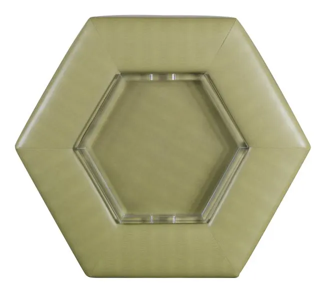 Highland House 1670-46C Menil Cocktail Ottoman - Acrylic Tray & Casters Highland House 1670-46C Menil Cocktail Ottoman - Acrylic Tray & Casters