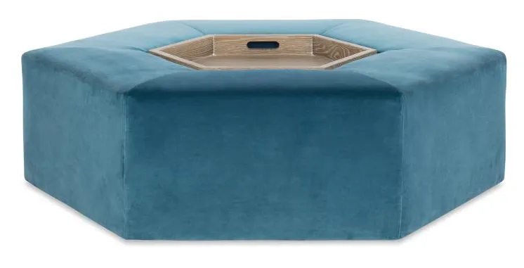 Highland House 1570-56C Menil Cocktail Ottoman - Oak Tray & Casters Highland House 1570-56C Menil Cocktail Ottoman - Oak Tray & Casters